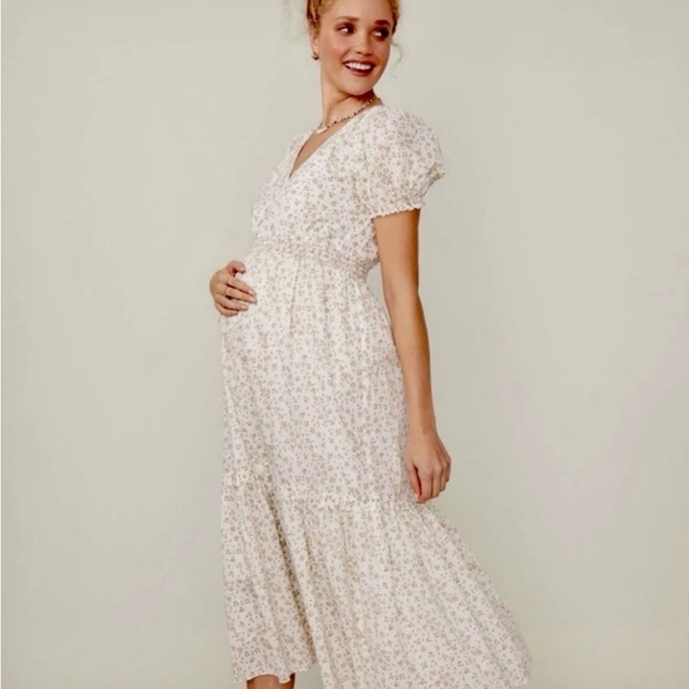 Hatch Emmeline Dress in Ivory Ditsy, size 1